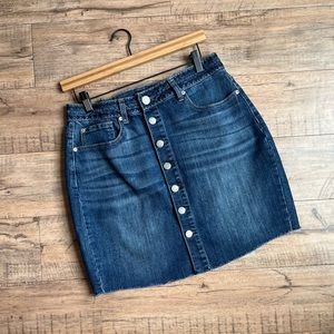Maurices Denim Button Front Mini Skirt